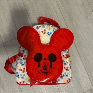 Loungefly Mickey Mouse Popcorn Backpack - Red and Multicolor